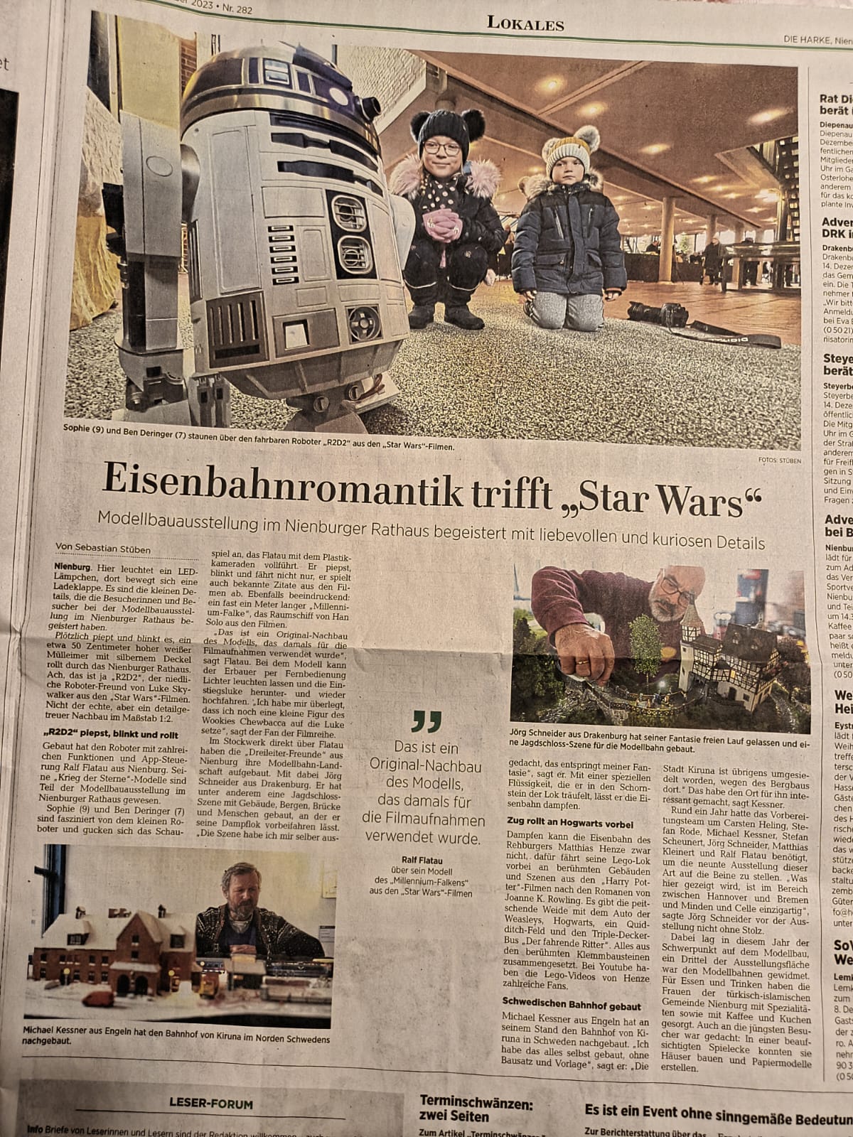 Zeitungsartikel über die Ausstellung 2023