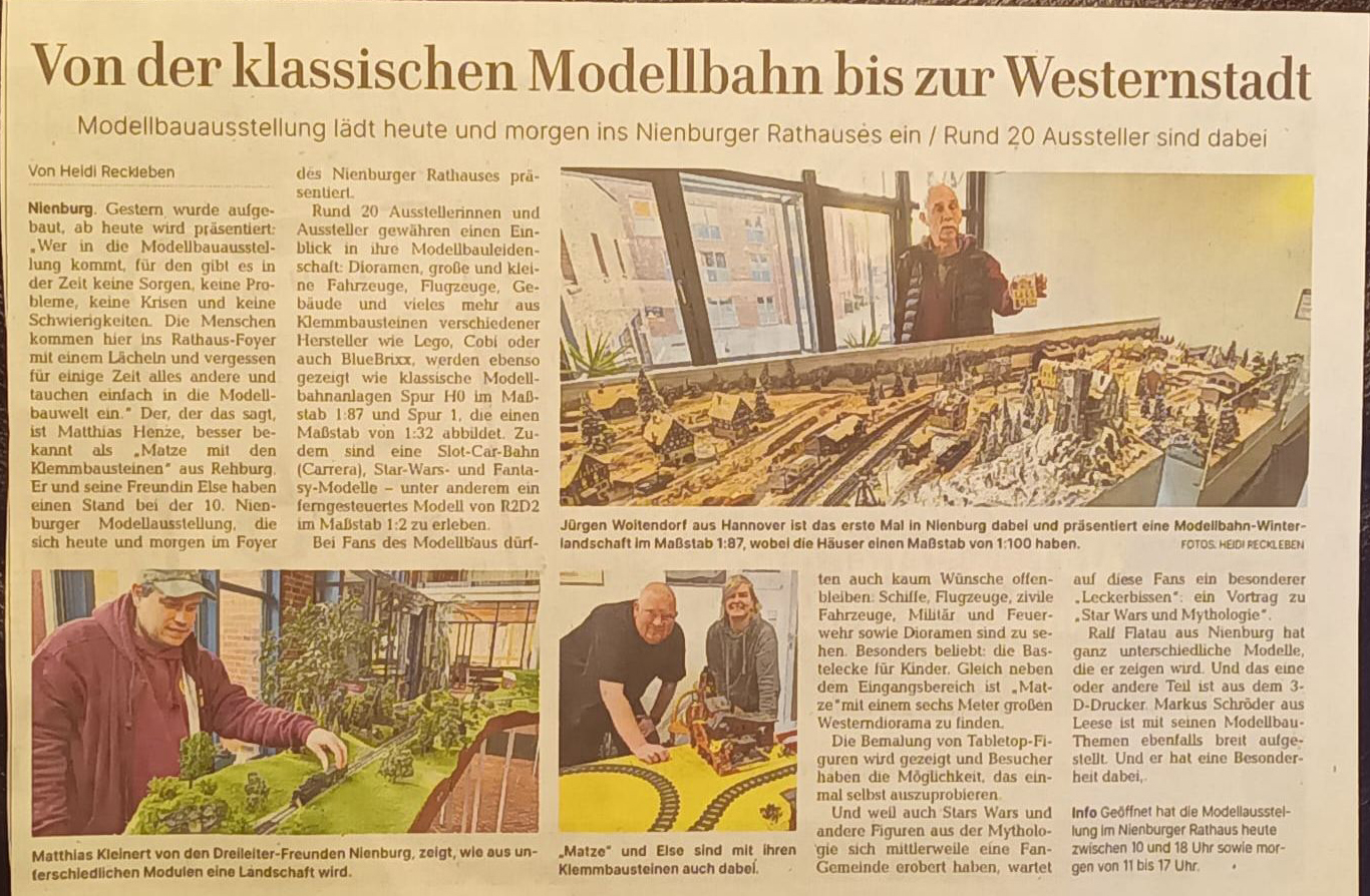 Zeitungsartikel über die Modellausstellung 2024